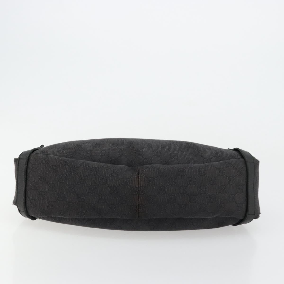 GUCCI GG Canvas Abbey Tote Bag Black Silver 293578 Auth 177025A