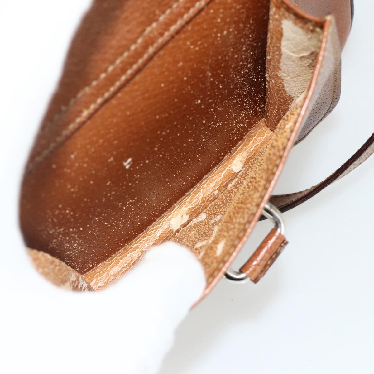 GUCCI Hand Bag Leather 2way Brown Silver 000 2058 0308 5 Auth 177030