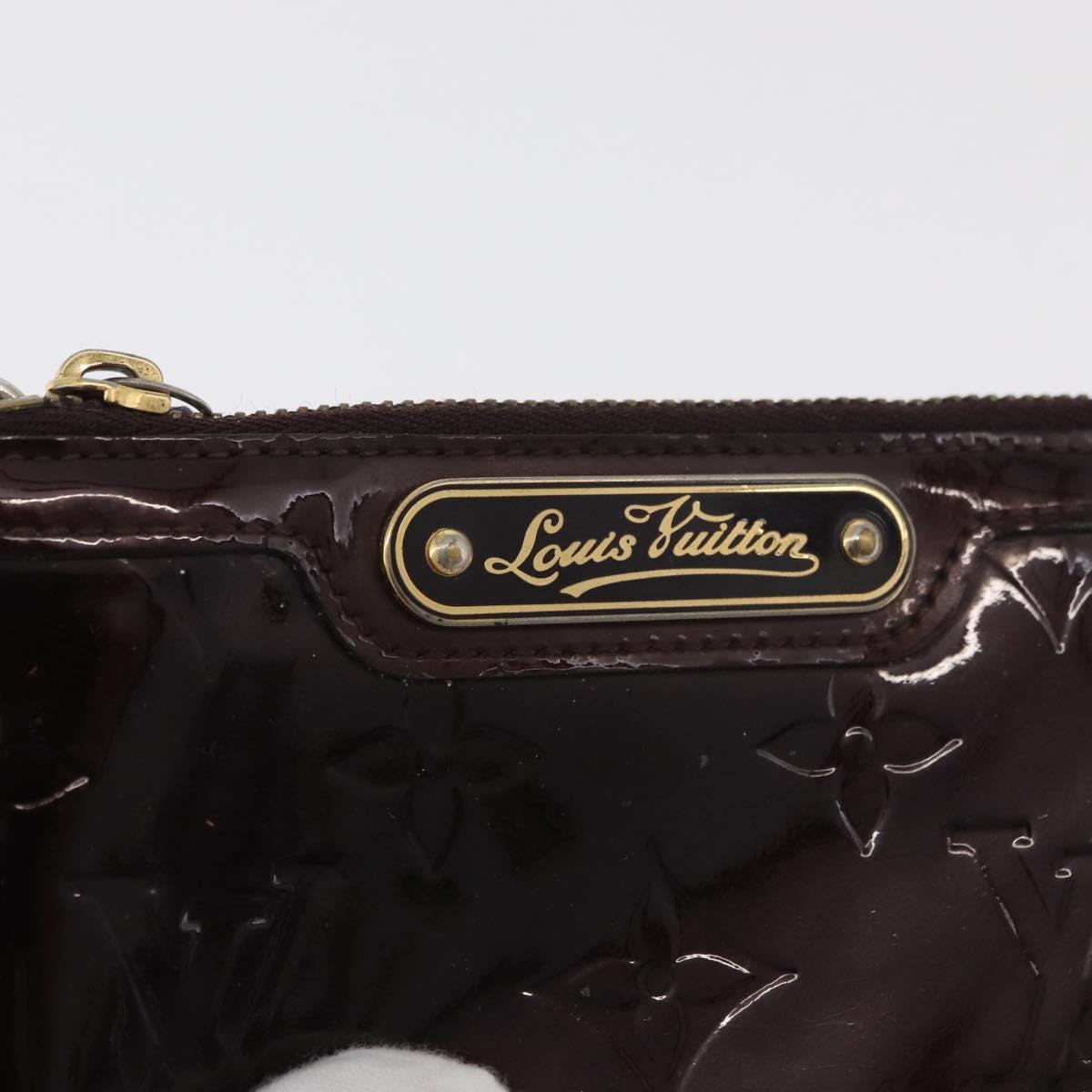 LOUIS VUITTON Vernis Pochette Cles NM Coin Purse Amarante M93557 LV Auth 177068