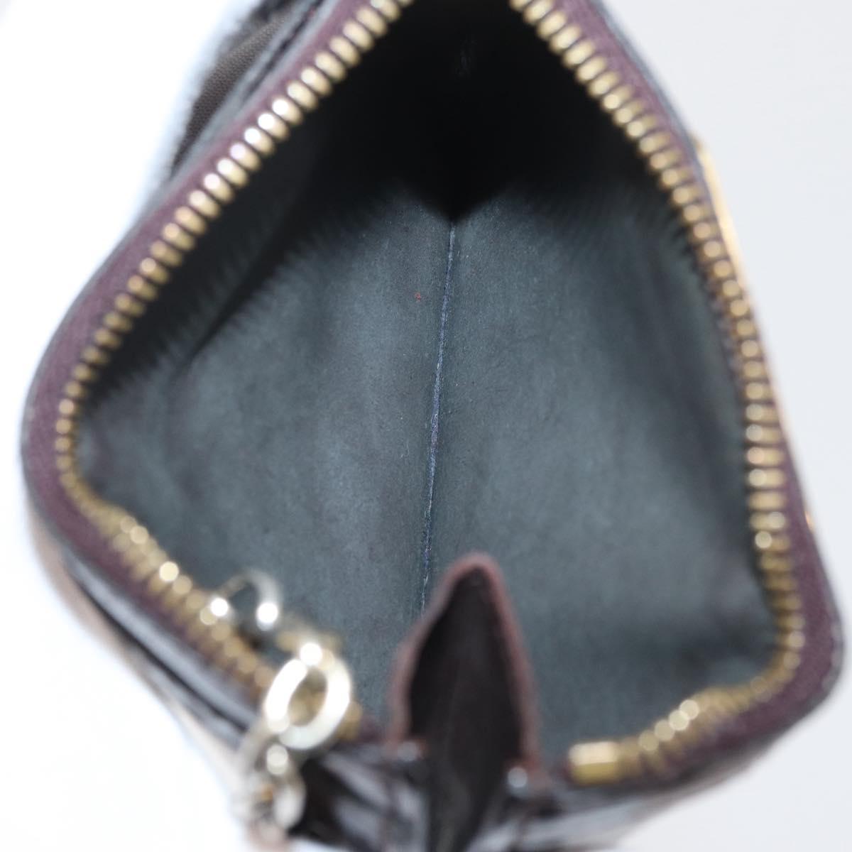 LOUIS VUITTON Vernis Pochette Cles NM Coin Purse Amarante M93557 LV Auth 177068