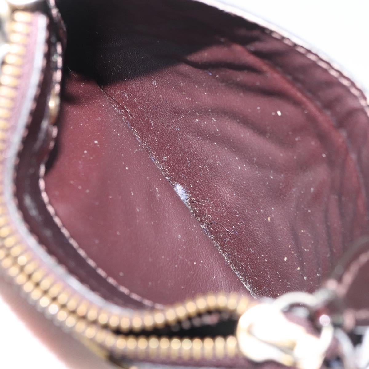 LOUIS VUITTON Vernis Pochette Cles NM Coin Purse Amarante M93557 LV Auth 177068