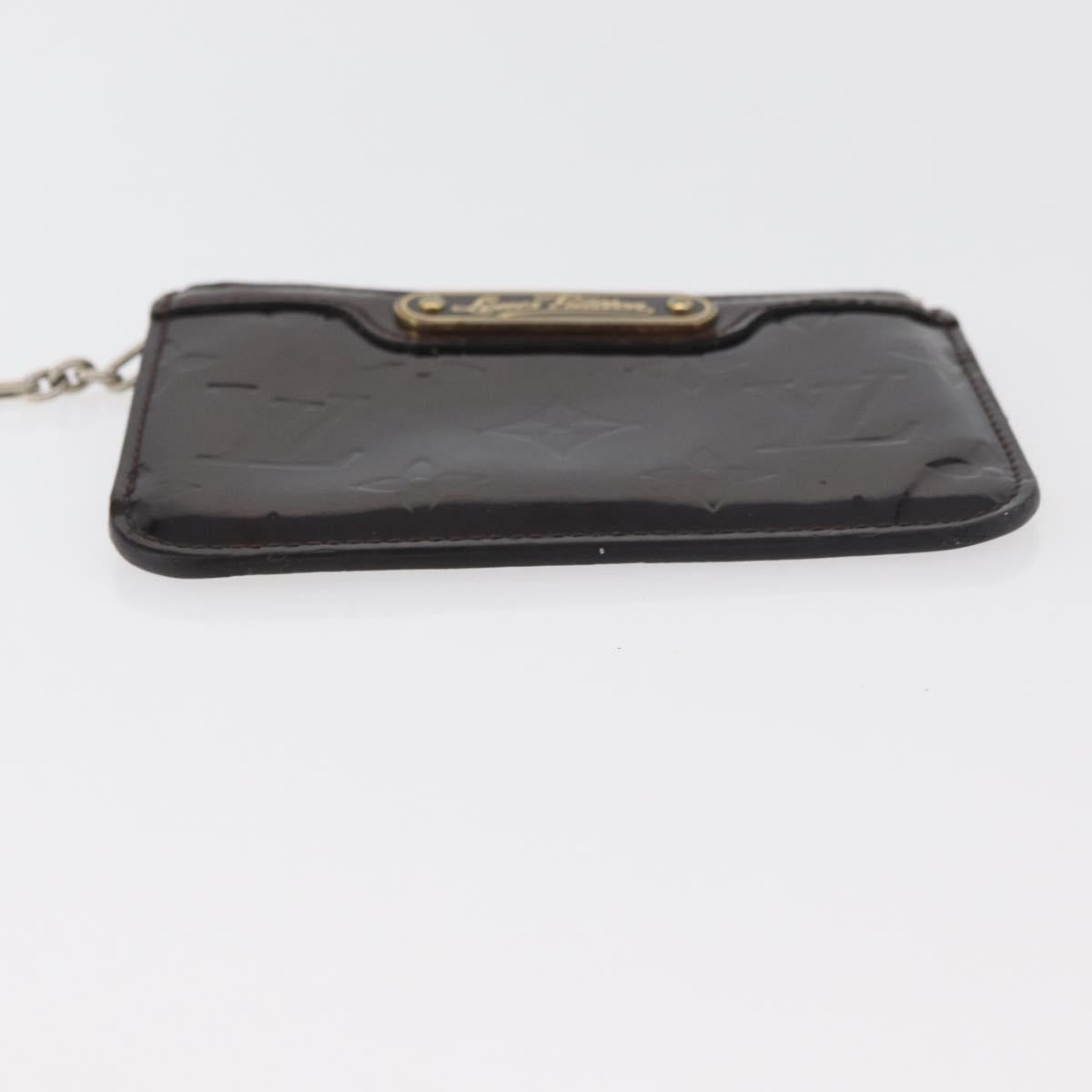 LOUIS VUITTON Vernis Pochette Cles NM Coin Purse Amarante M93557 LV Auth 177068