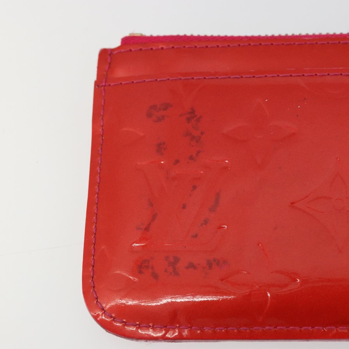 LOUIS VUITTON Vernis Pochette Cles NM Coin Purse Rose Pop M93637 LV Auth 177069