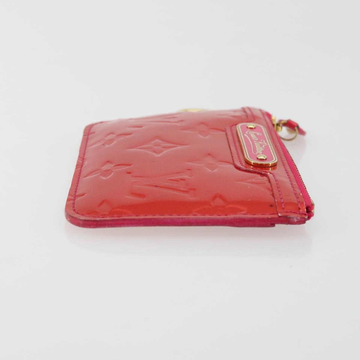 LOUIS VUITTON Vernis Pochette Cles NM Coin Purse Rose Pop M93637 LV Auth 177069