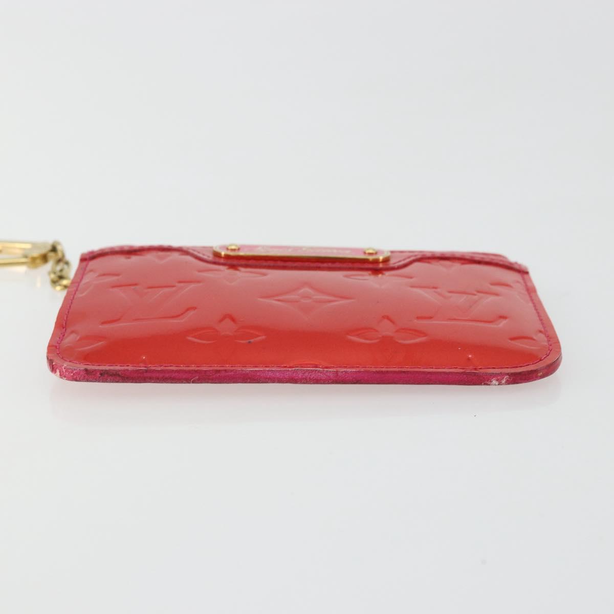 LOUIS VUITTON Vernis Pochette Cles NM Coin Purse Rose Pop M93637 LV Auth 177069