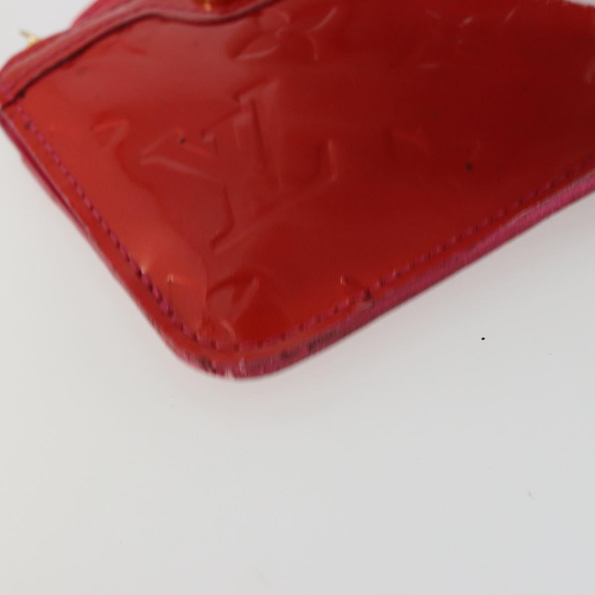 LOUIS VUITTON Vernis Pochette Cles NM Coin Purse Rose Pop M93637 LV Auth 177069