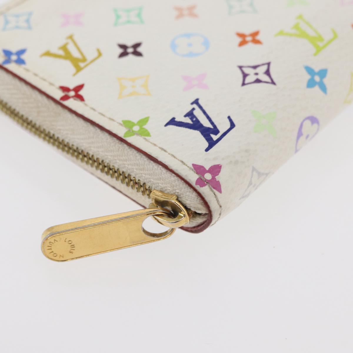 LOUIS VUITTON Monogram Multicolor Zippy Coin Purse White M93741 Auth 177072A