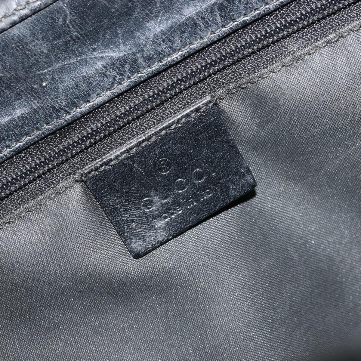 GUCCI GG Canvas Jackie Hand Bag Black Silver 002 1065 Auth 177085