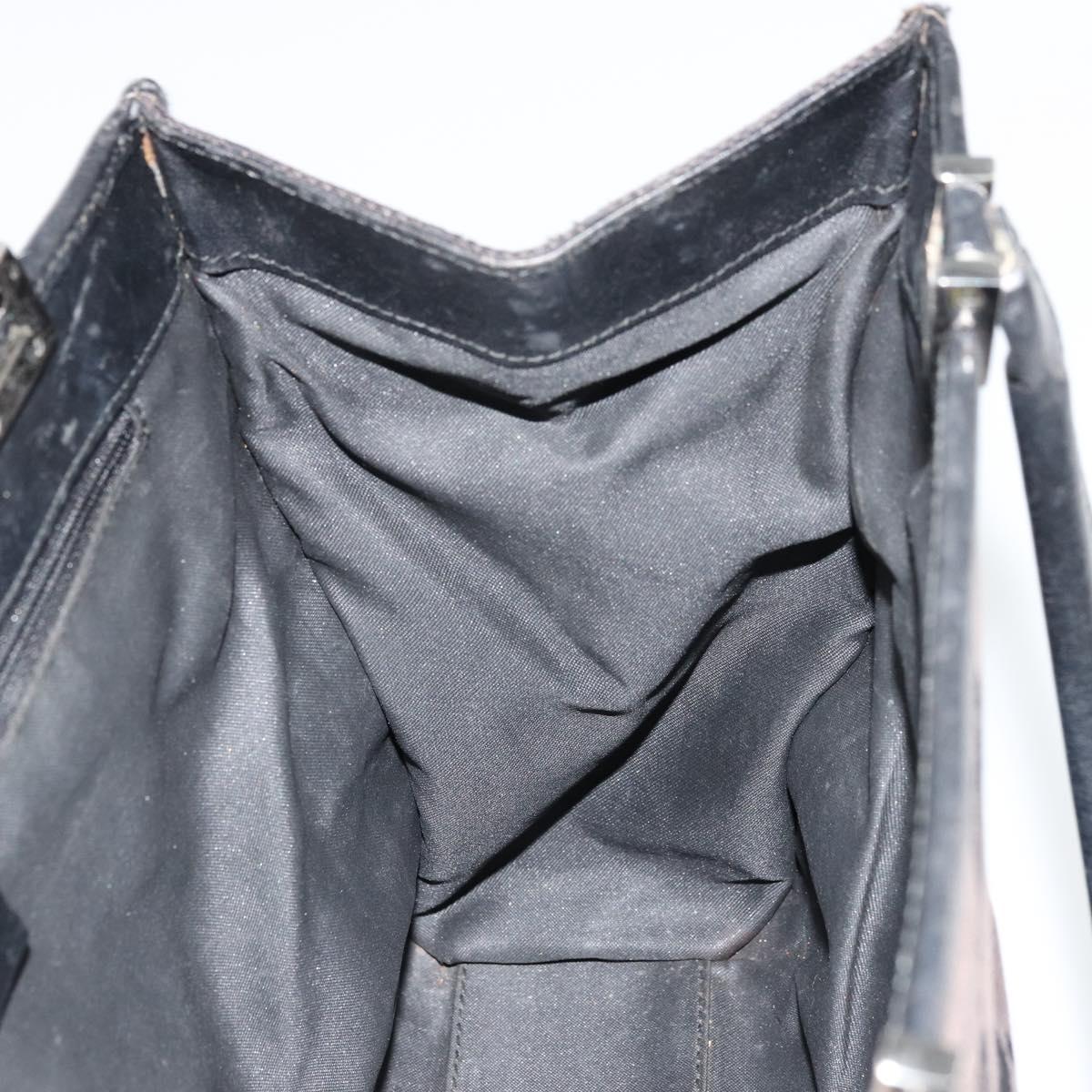 GUCCI GG Canvas Jackie Hand Bag Black Silver 002 1065 Auth 177085