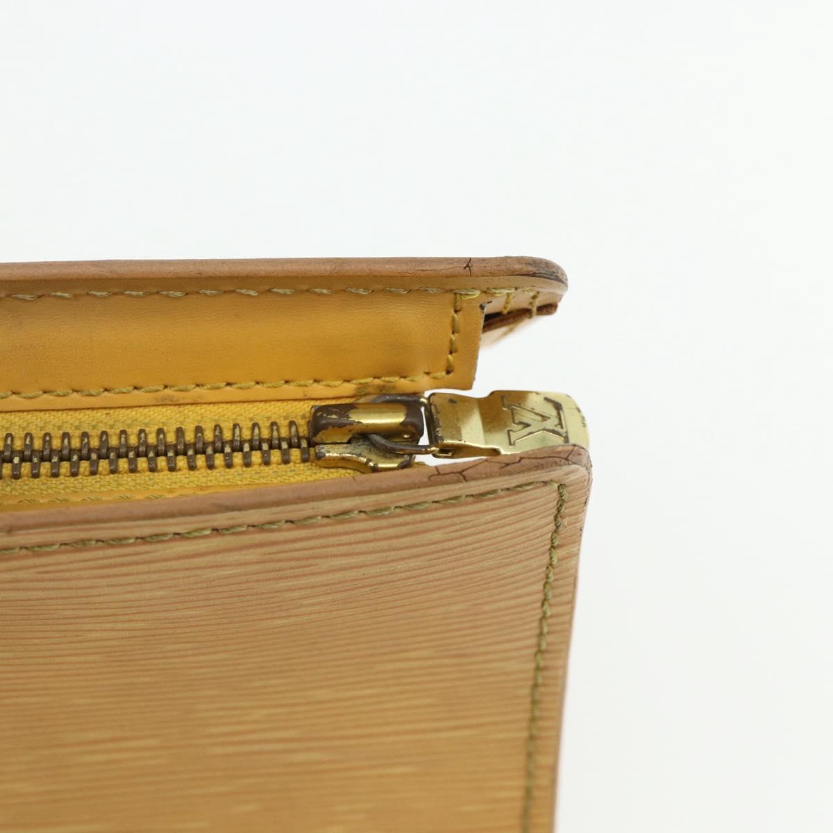 LOUIS VUITTON Epi Sac Triangle Hand Bag Yellow M52099 LV Auth 177090
