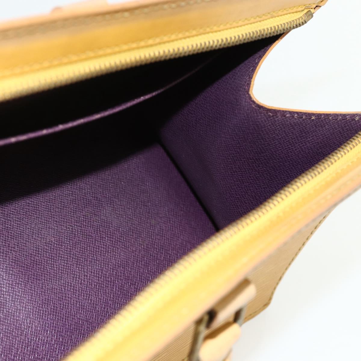 LOUIS VUITTON Epi Sac Triangle Hand Bag Yellow M52099 LV Auth 177090