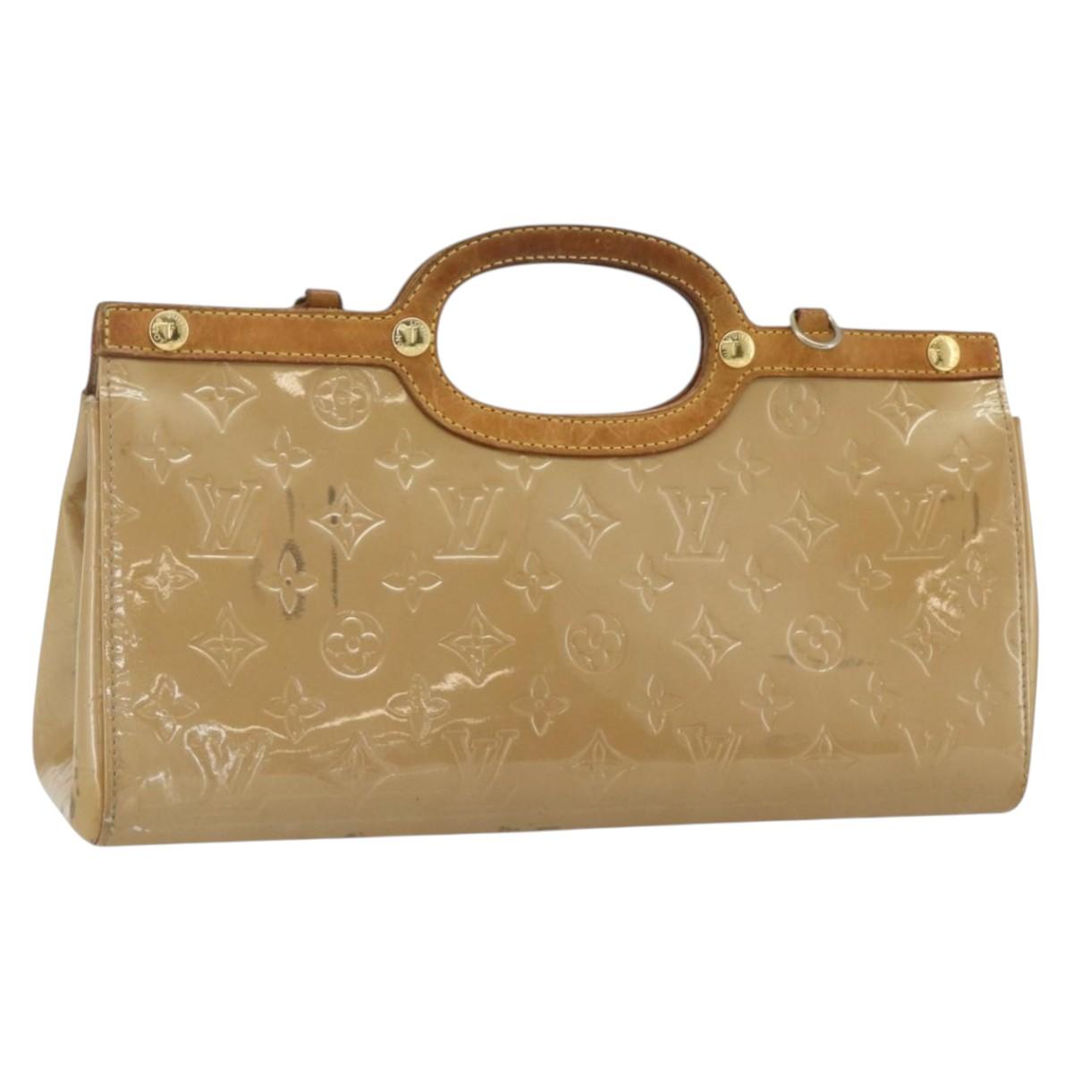 LOUIS VUITTON Monogram Vernis Roxbury Drive Bag 2Way Noisette M91372 Auth 177091