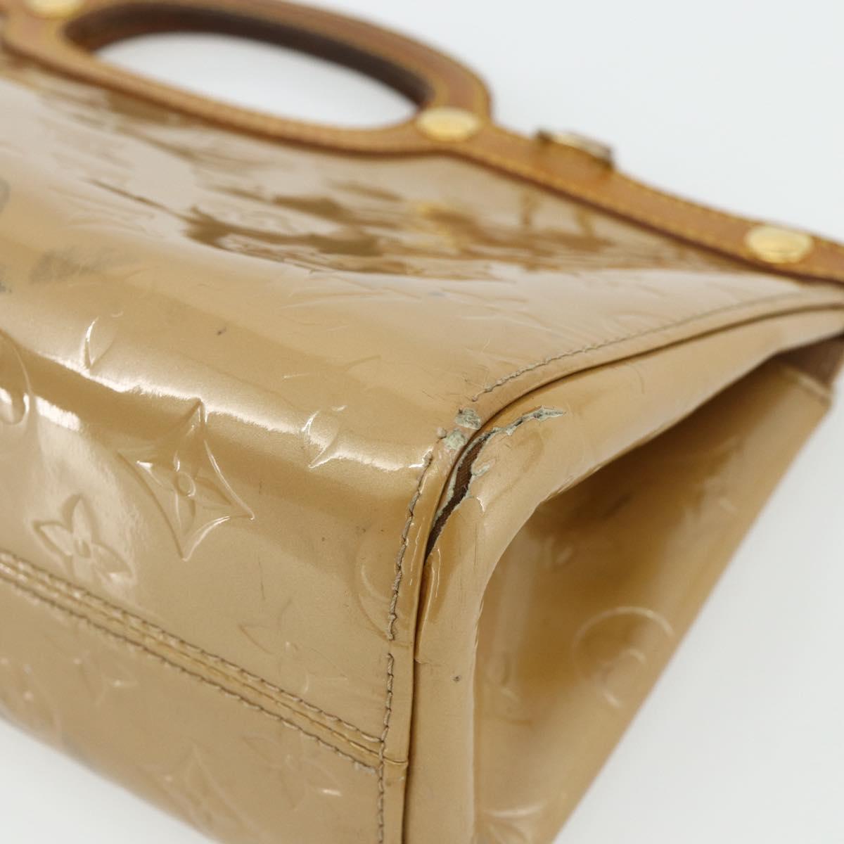 LOUIS VUITTON Monogram Vernis Roxbury Drive Bag 2Way Noisette M91372 Auth 177091