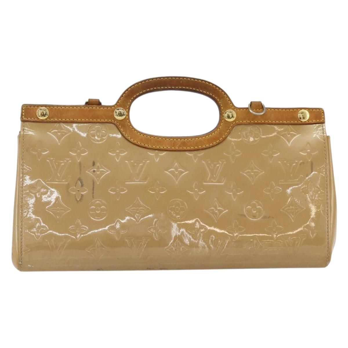 LOUIS VUITTON Monogram Vernis Roxbury Drive Bag 2Way Noisette M91372 Auth 177091