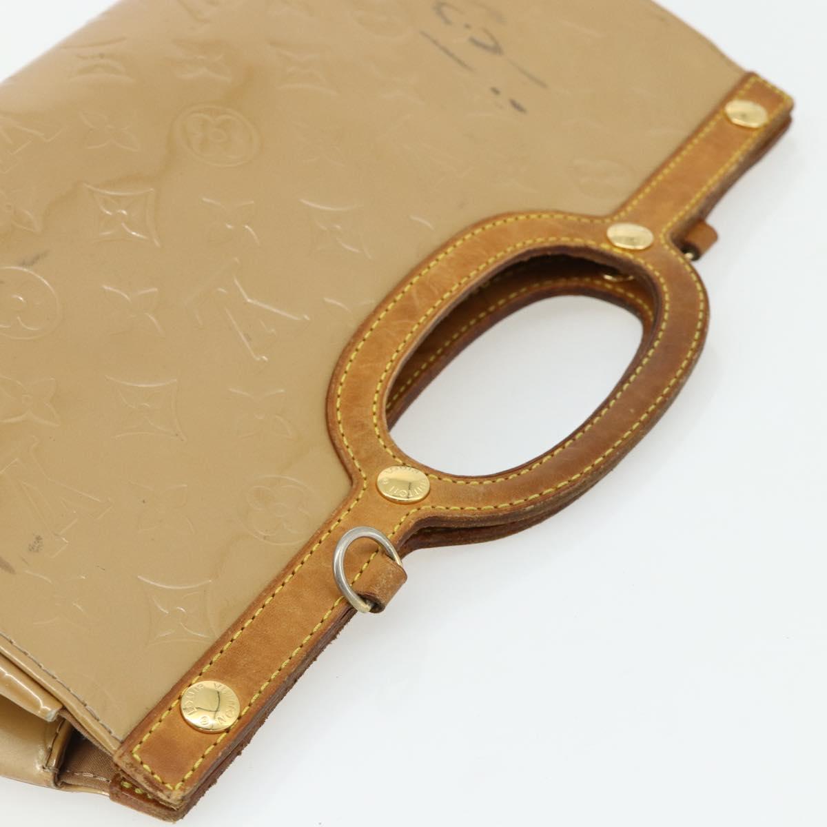 LOUIS VUITTON Monogram Vernis Roxbury Drive Bag 2Way Noisette M91372 Auth 177091