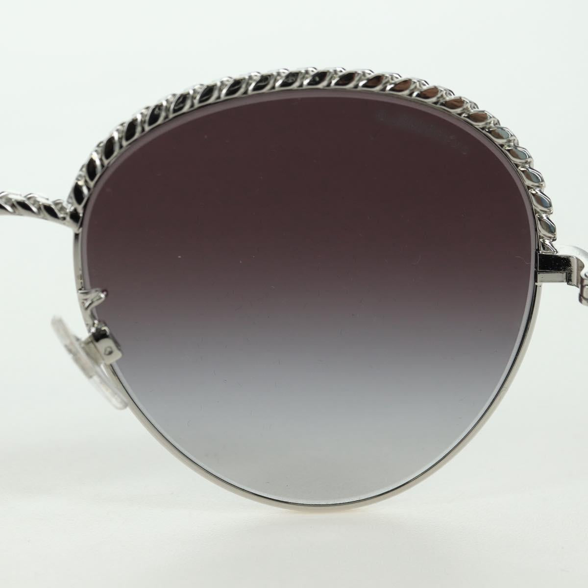 CHANEL Sunglasses metal Silver tone 4242 CC Auth 177100V