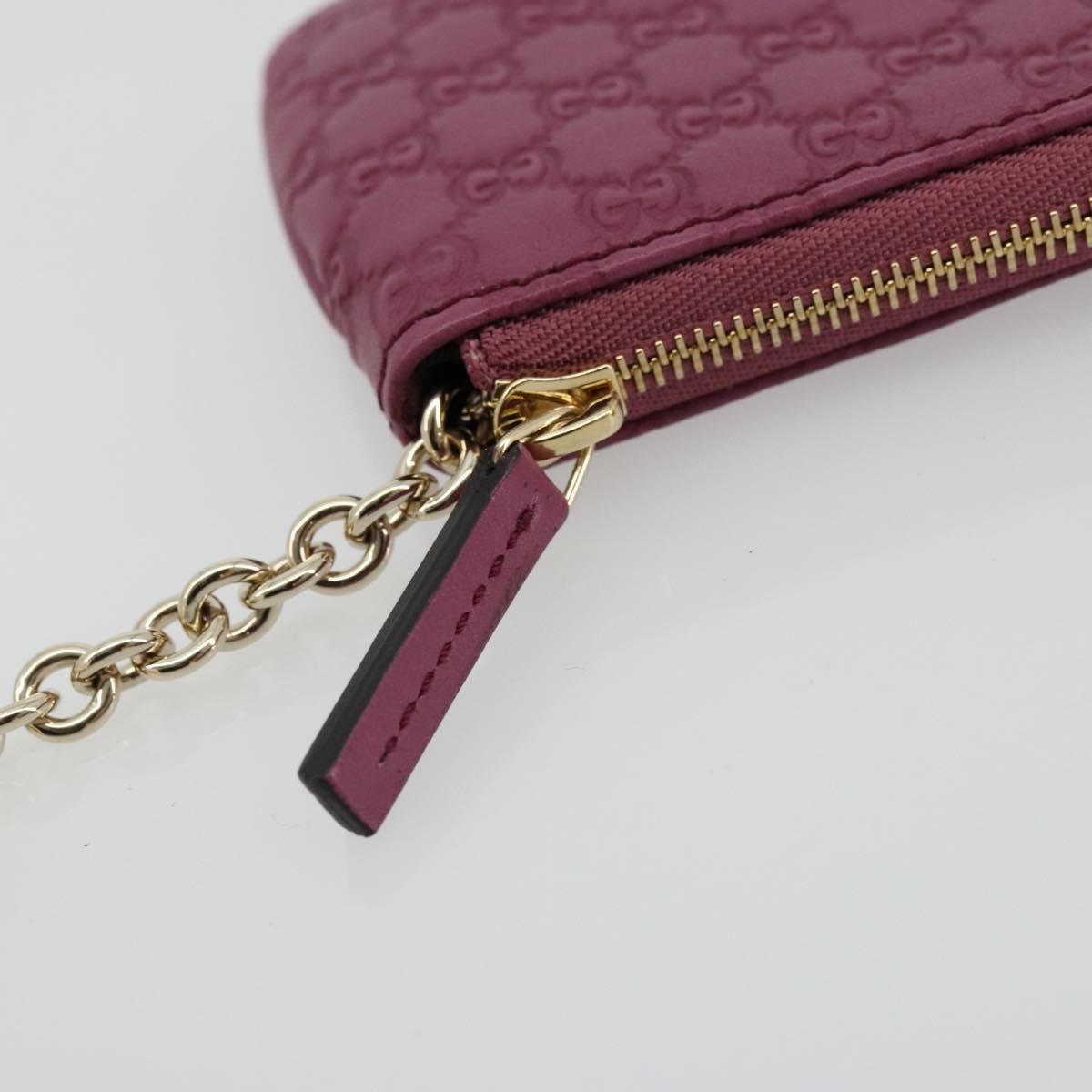 GUCCI Micro Guccissima Coin Purse Leather Purple Gold 233183 Auth 177104A