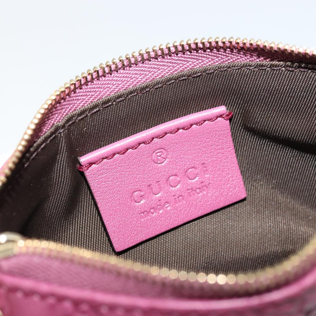 GUCCI Micro Guccissima Coin Purse Leather Purple Gold 233183 Auth 177104A