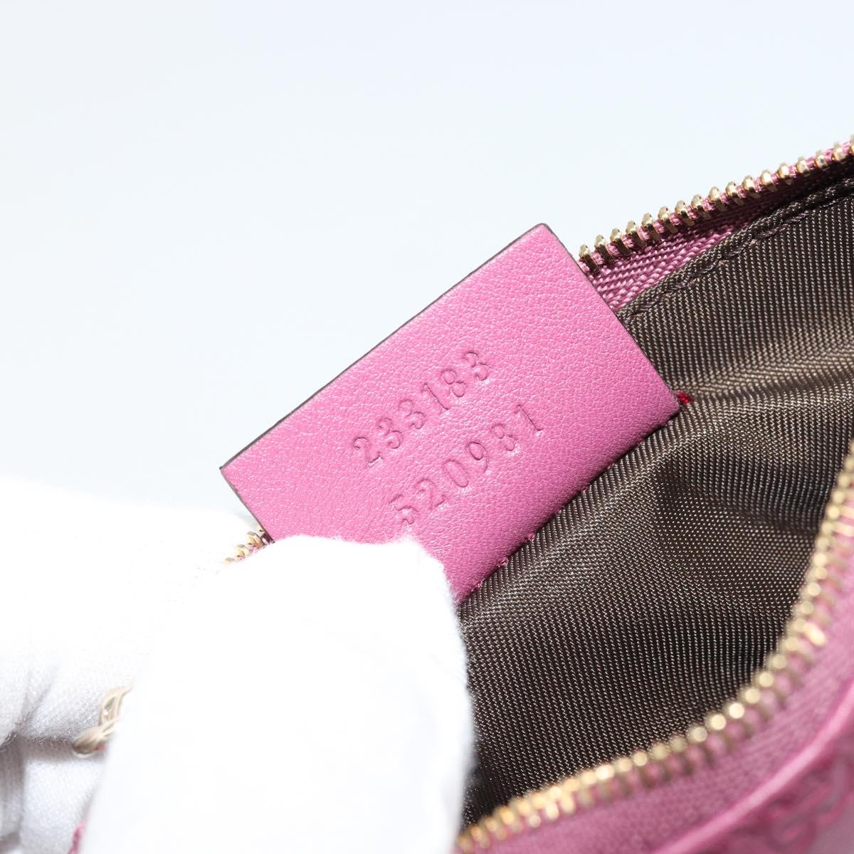 GUCCI Micro Guccissima Coin Purse Leather Purple Gold 233183 Auth 177104A
