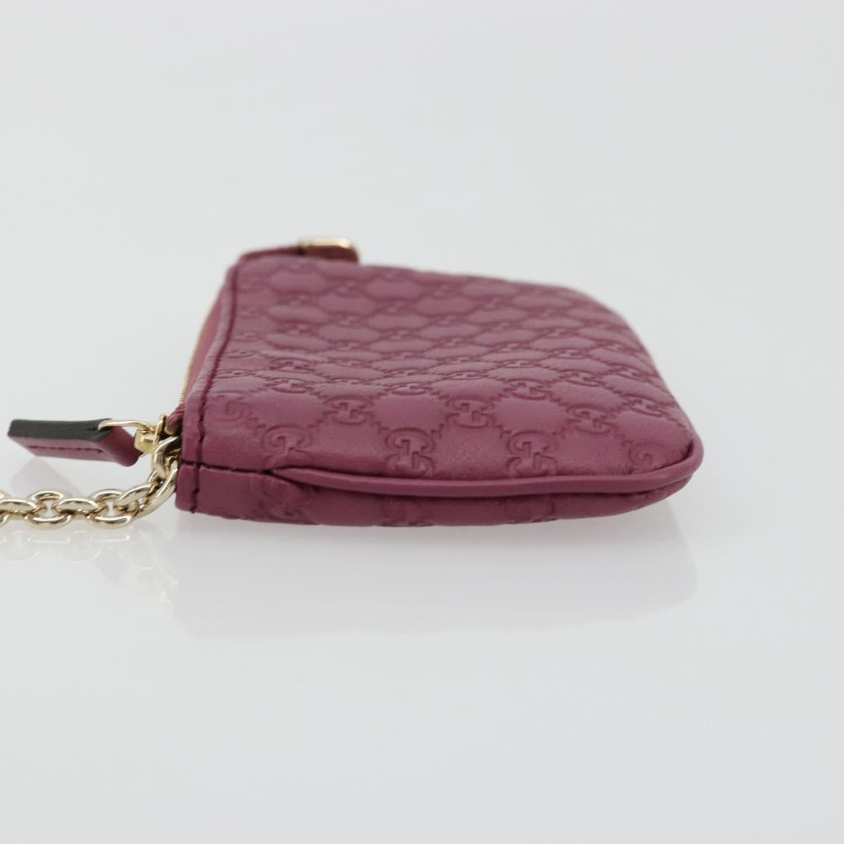GUCCI Micro Guccissima Coin Purse Leather Purple Gold 233183 Auth 177104A