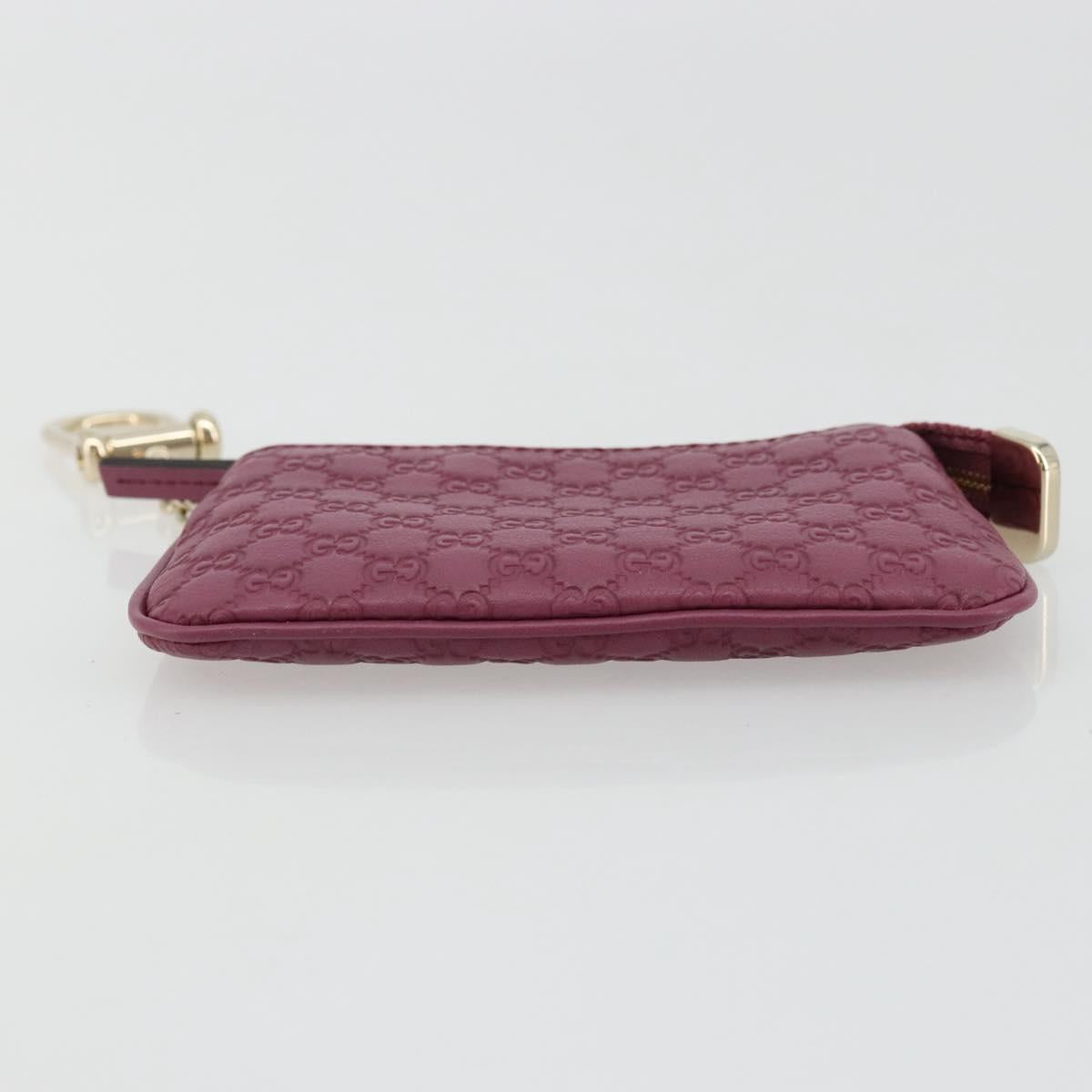 GUCCI Micro Guccissima Coin Purse Leather Purple Gold 233183 Auth 177104A