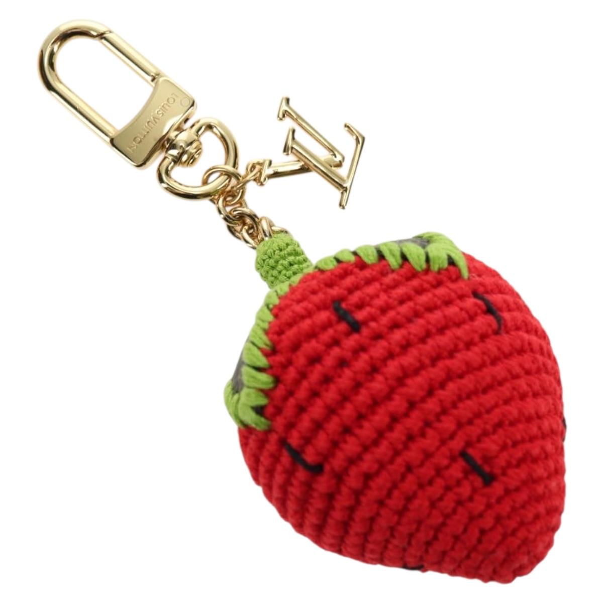 LOUIS VUITTON Bag Charm Very Licious Crochet Charm Red M02583 LV Auth 177108SM