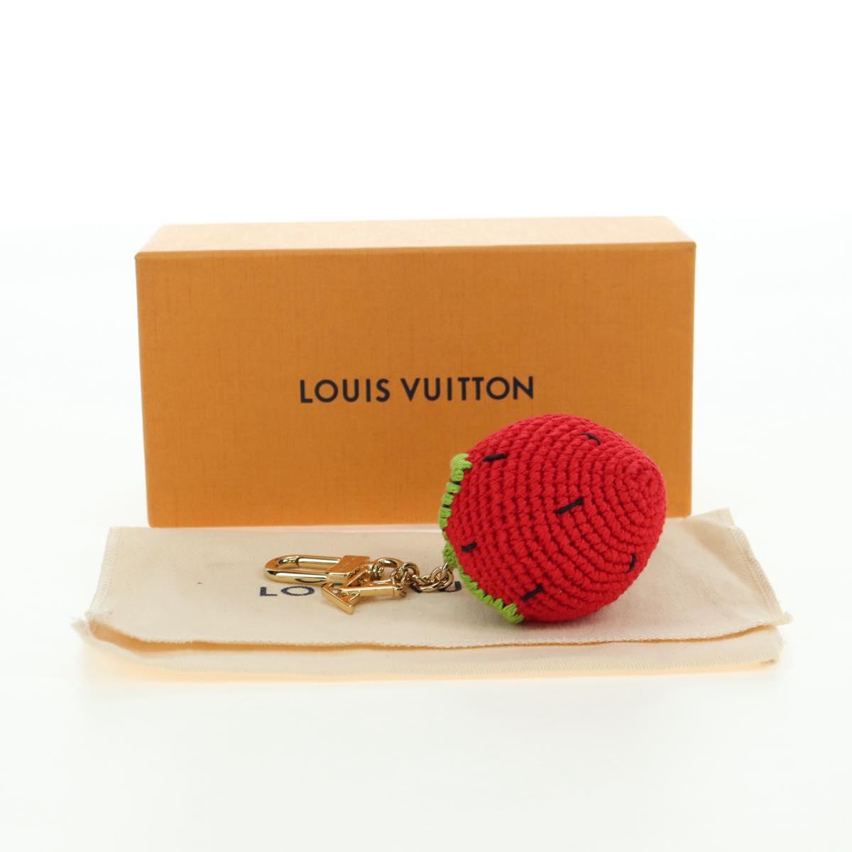LOUIS VUITTON Bag Charm Very Licious Crochet Charm Red M02583 LV Auth 177108SM