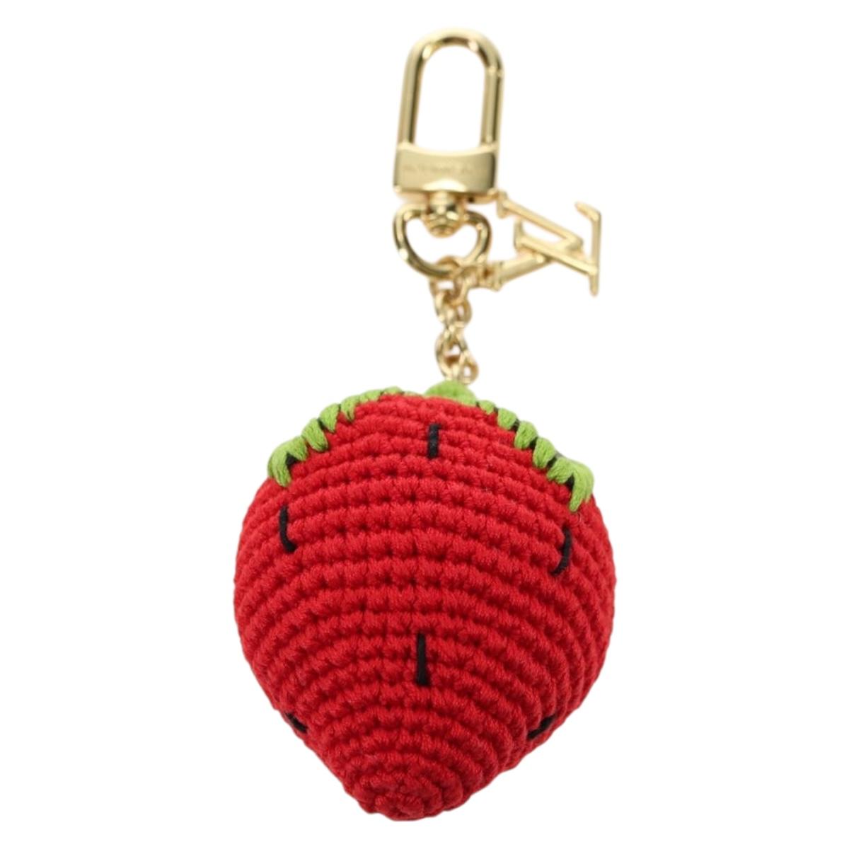 LOUIS VUITTON Bag Charm Very Licious Crochet Charm Red M02583 LV Auth 177108SM