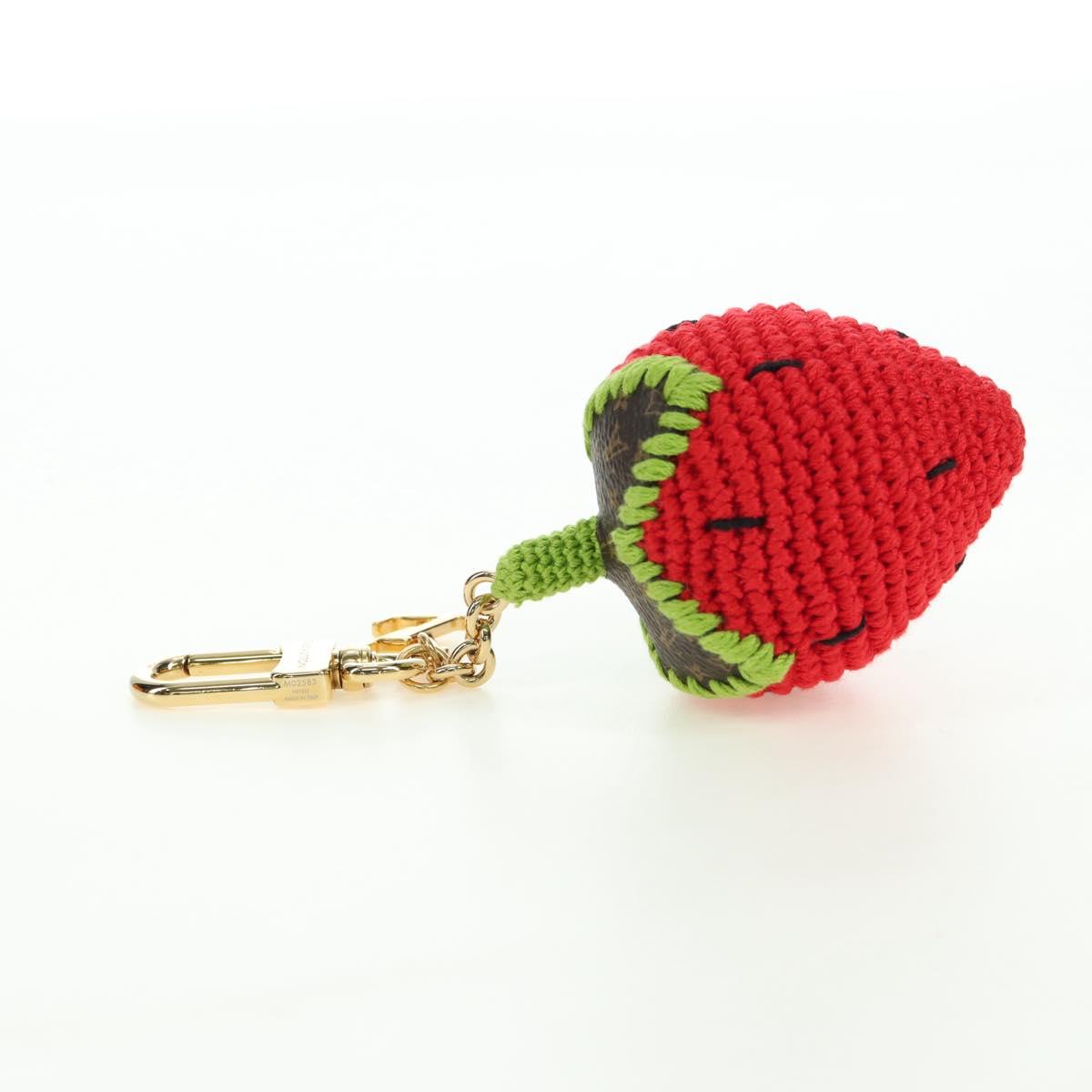 LOUIS VUITTON Bag Charm Very Licious Crochet Charm Red M02583 LV Auth 177108SM