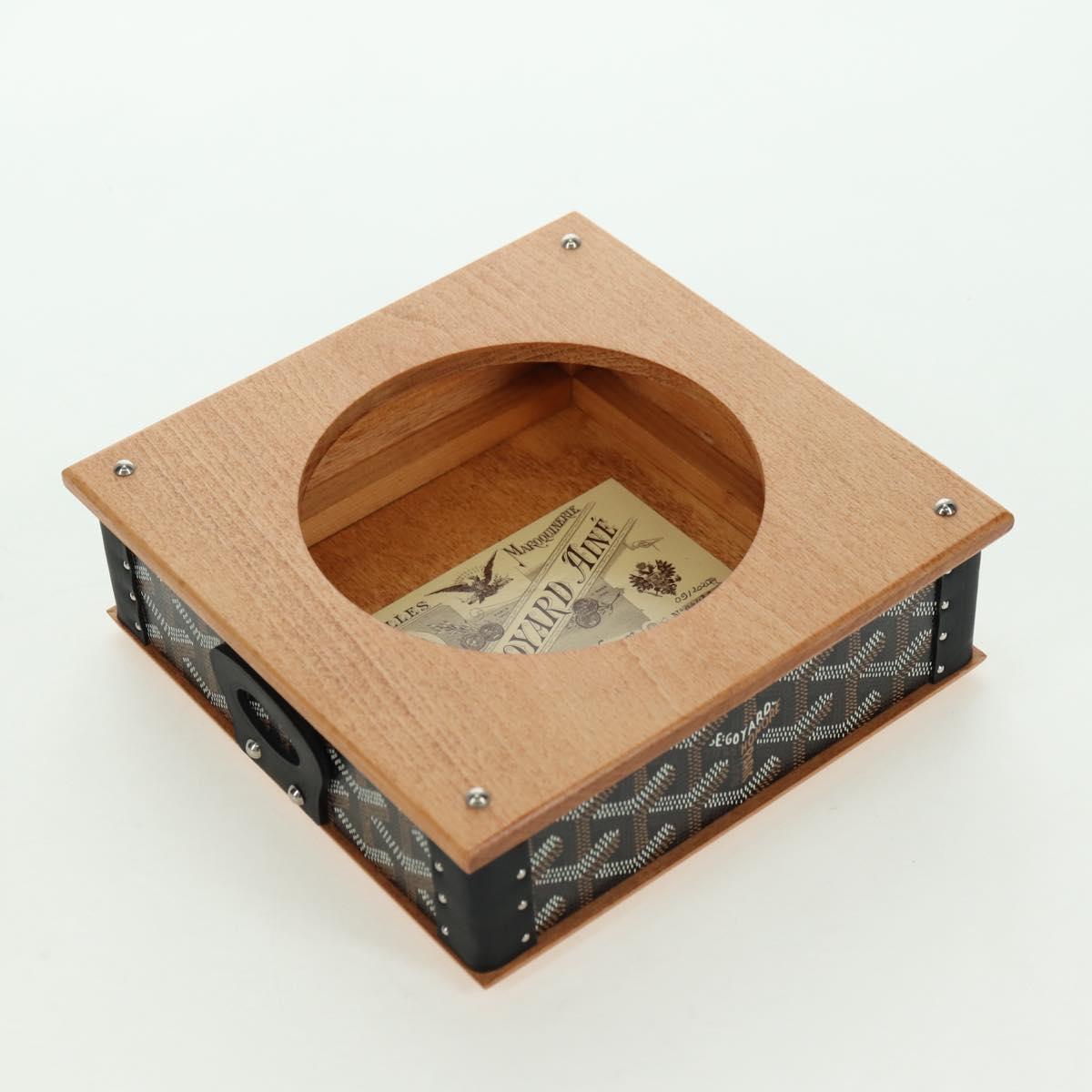 GOYARD Herringbone Food Bowl PVC Brown Auth 177113SV