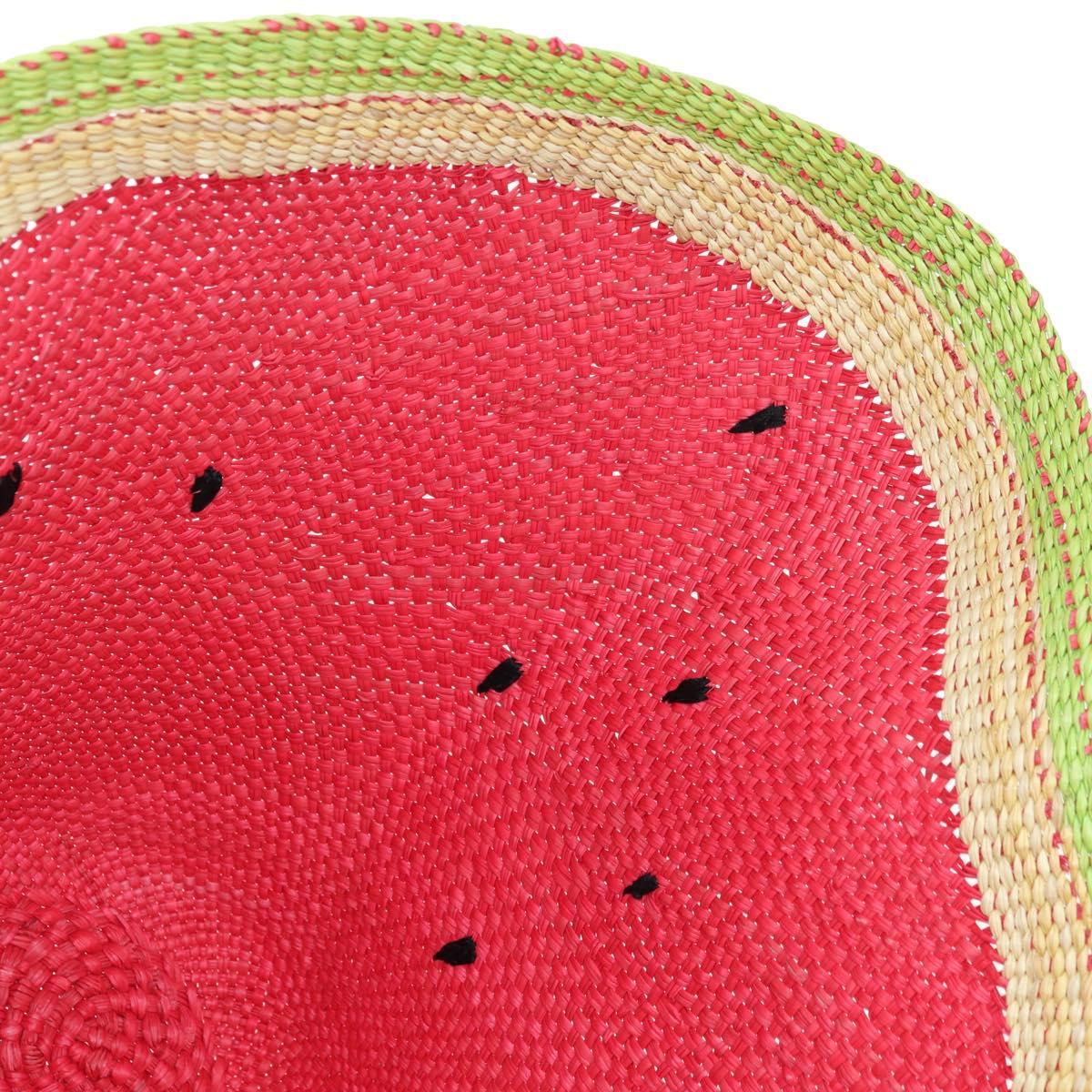 LOEWE Watermelon Tote Bag Raffia 2way Red Auth 177114SAV