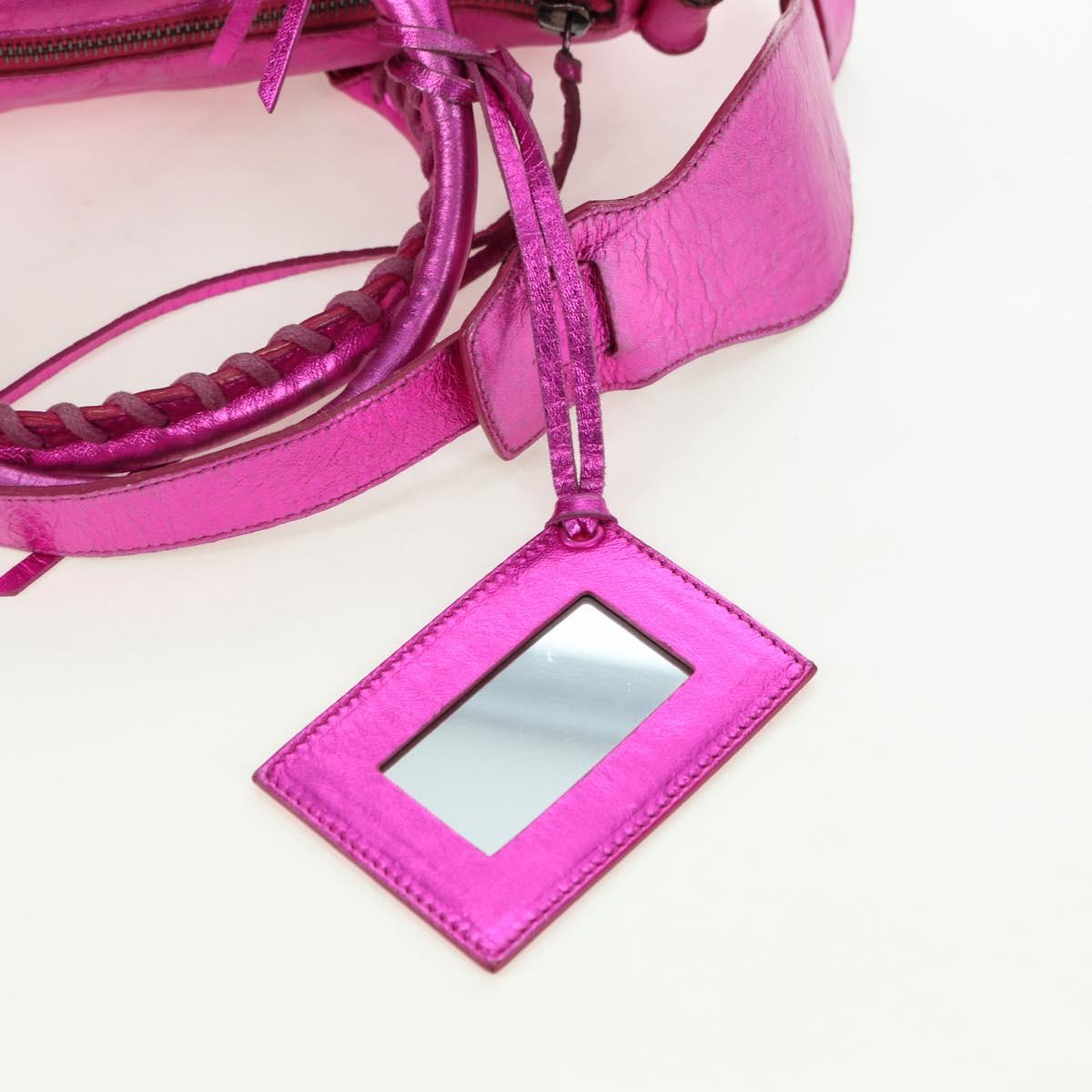BALENCIAGA Mini Twiggy Hand Bag Leather 2way Pink 138223 Auth 177133V