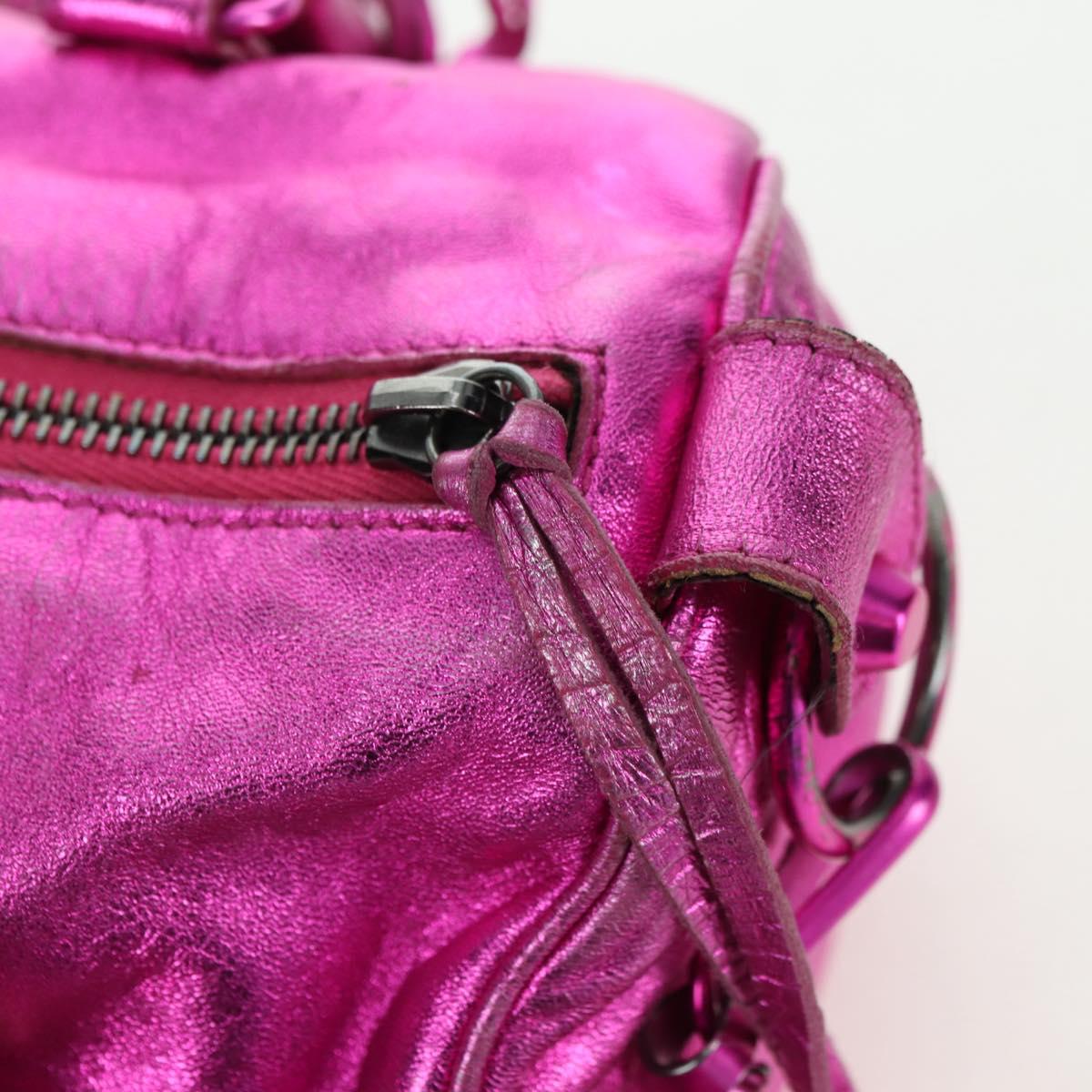 BALENCIAGA Mini Twiggy Hand Bag Leather 2way Pink 138223 Auth 177133V