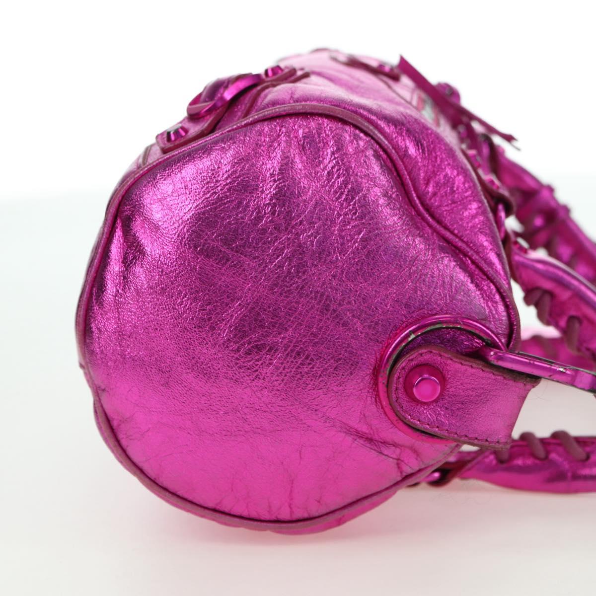 BALENCIAGA Mini Twiggy Hand Bag Leather 2way Pink 138223 Auth 177133V