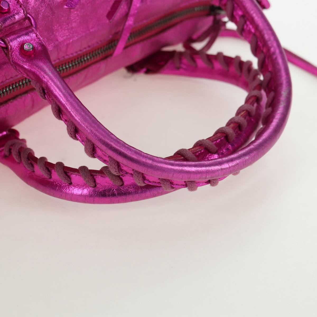 BALENCIAGA Mini Twiggy Hand Bag Leather 2way Pink 138223 Auth 177133V