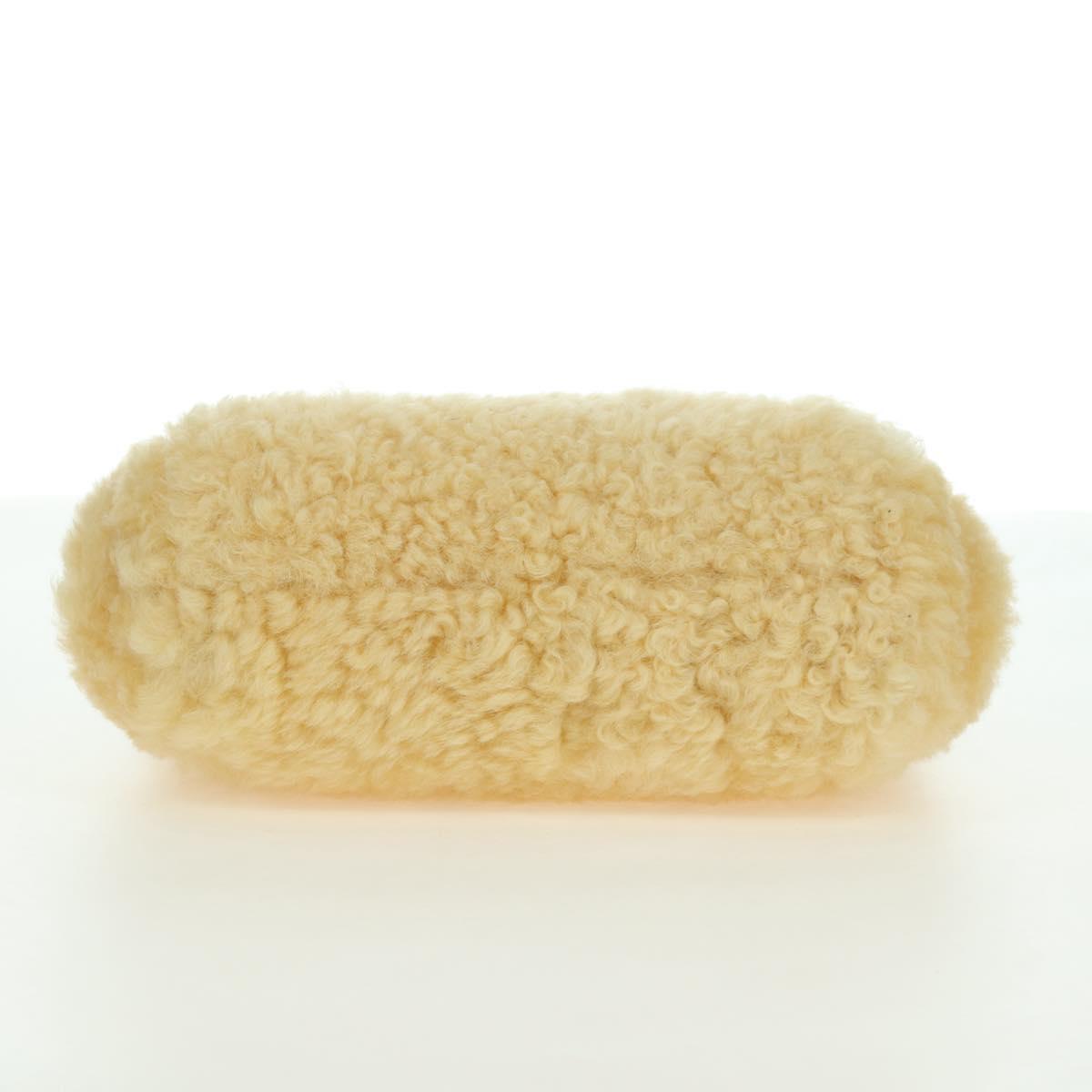 BOTTEGA VENETA Shoulder Bag Fur Yellow Gold Auth 177150M