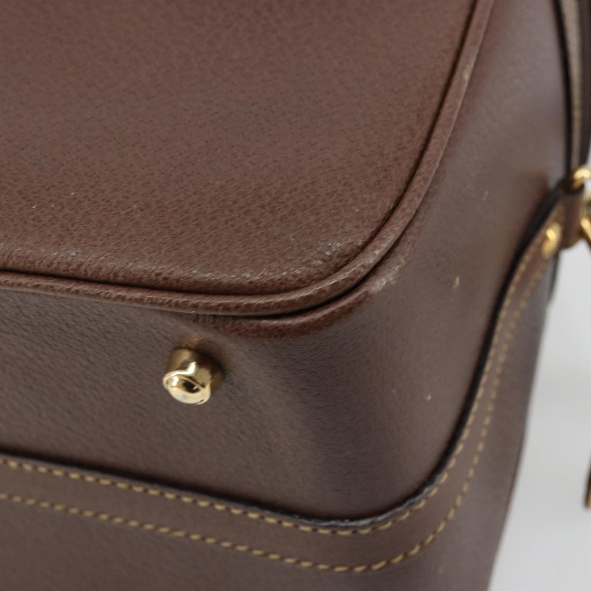 GUCCI Bamboo Hand Bag Leather 2way Brown Gold 013 2122 2491 Auth 177151