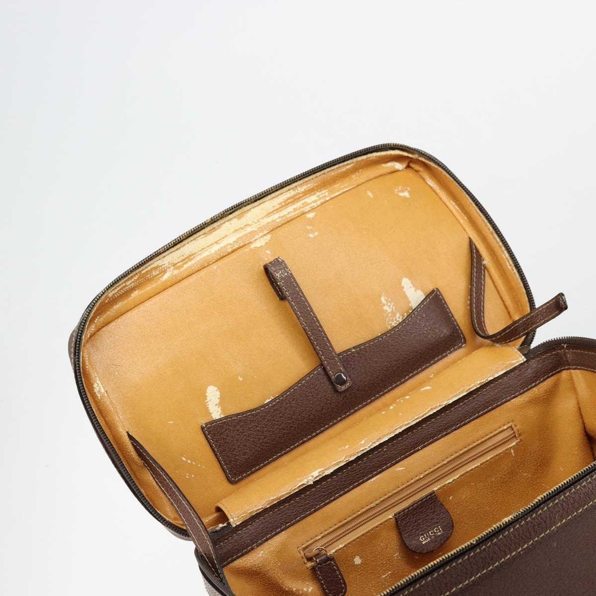 GUCCI Bamboo Hand Bag Leather 2way Brown Gold 013 2122 2491 Auth 177151
