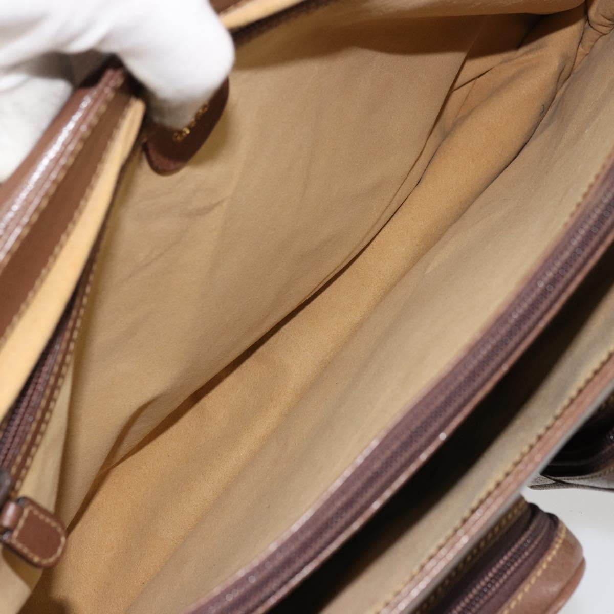 GUCCI Hand Bag Leather 2way Brown Gold 015 904 3681 Auth 177152