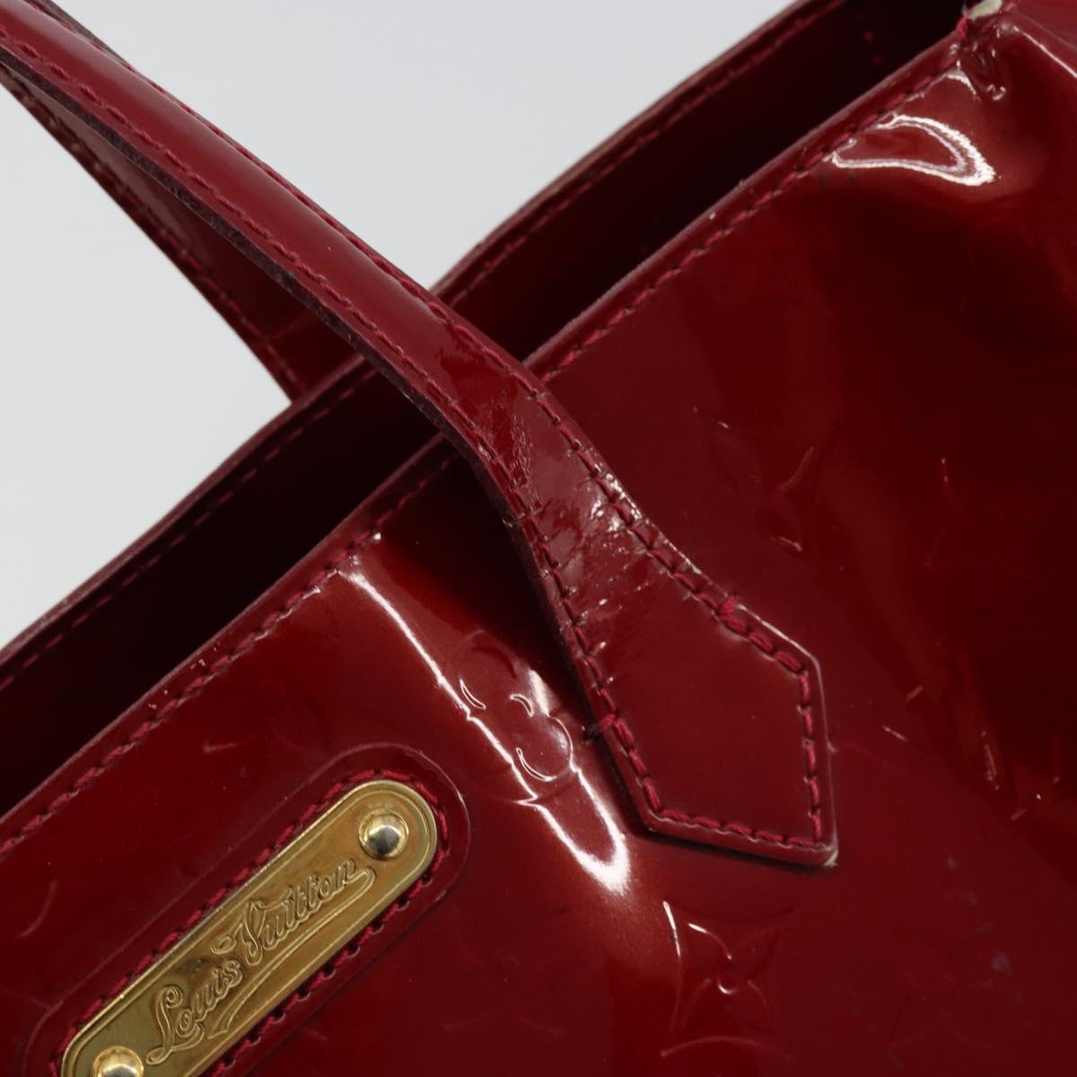 LOUIS VUITTON Monogram Vernis Wilshire PM Bag Pomme D'amour M93642 Auth 177153
