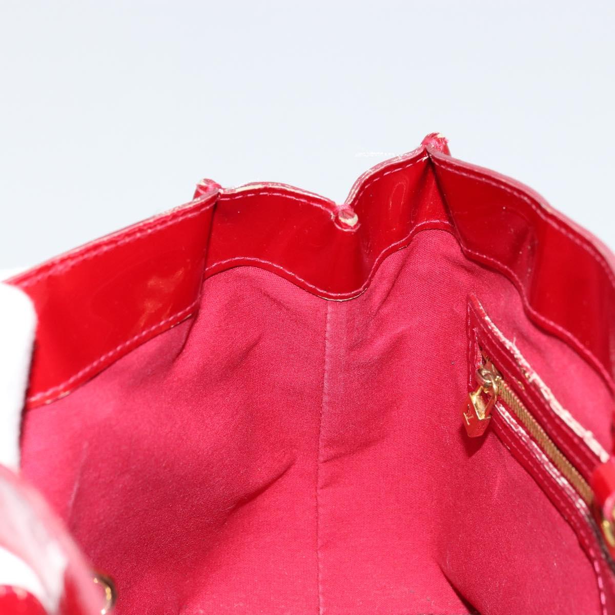 LOUIS VUITTON Monogram Vernis Wilshire PM Bag Pomme D'amour M93642 Auth 177153