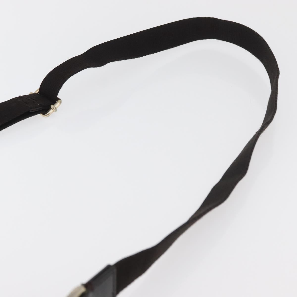 FENDI Zucca Canvas Shoulder Bag Black Brown Auth 177159A