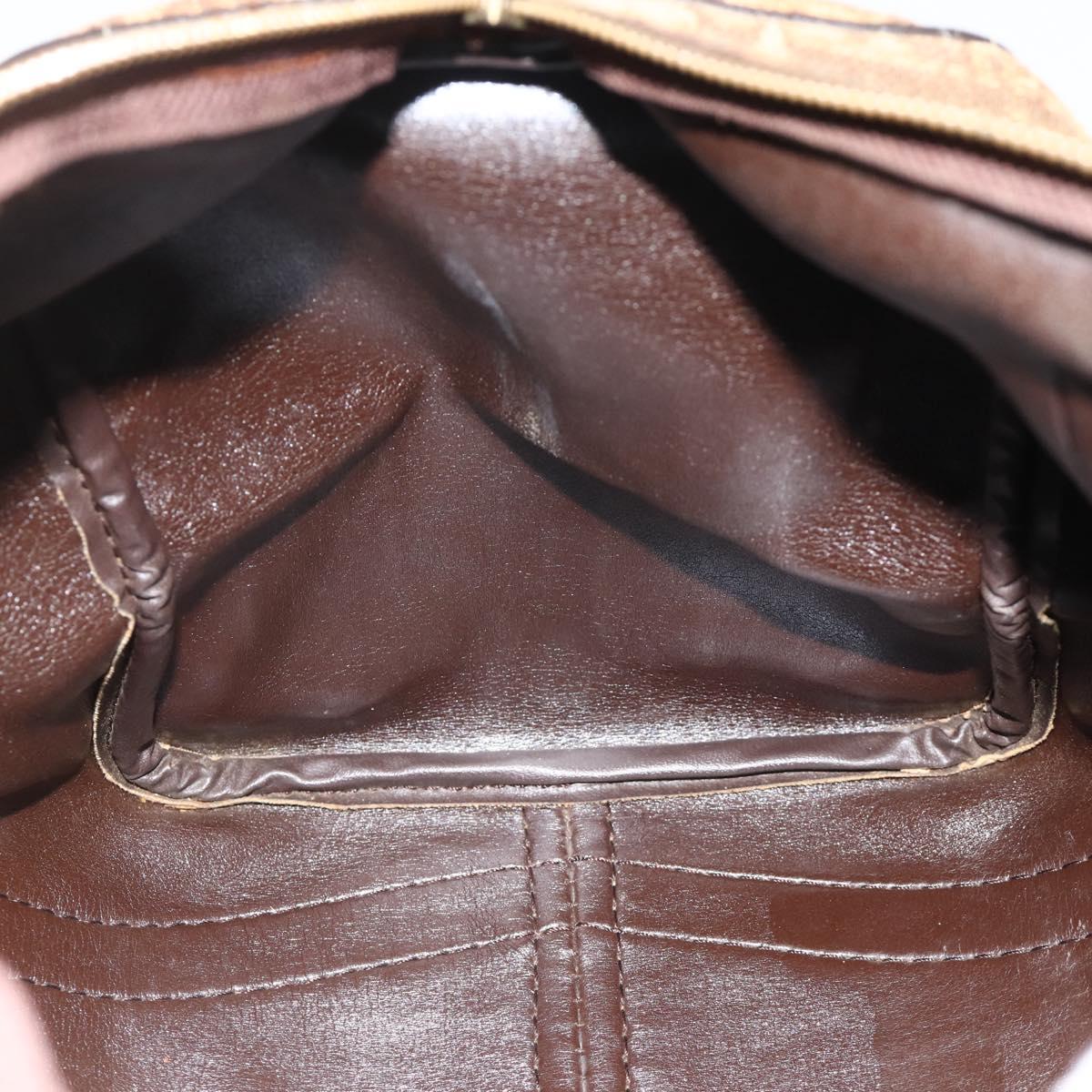 Christian Dior Trotter Canvas Boston Bag Beige Auth 177161