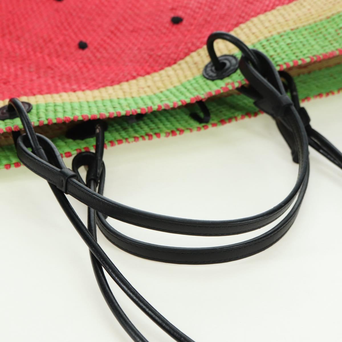 LOEWE Watermelon Tote Bag Raffia 2way Red Auth 177162SAV