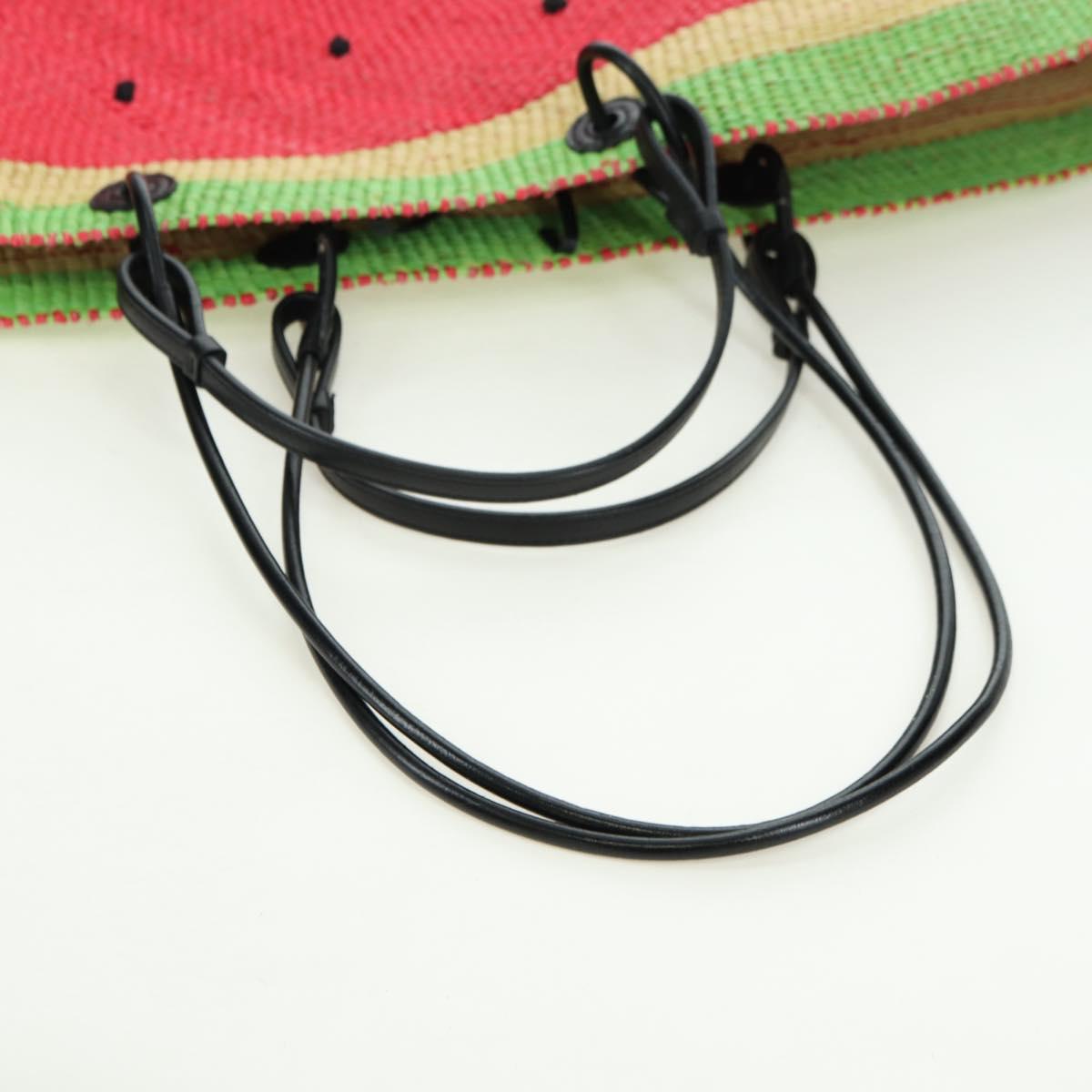 LOEWE Watermelon Tote Bag Raffia 2way Red Auth 177162SAV