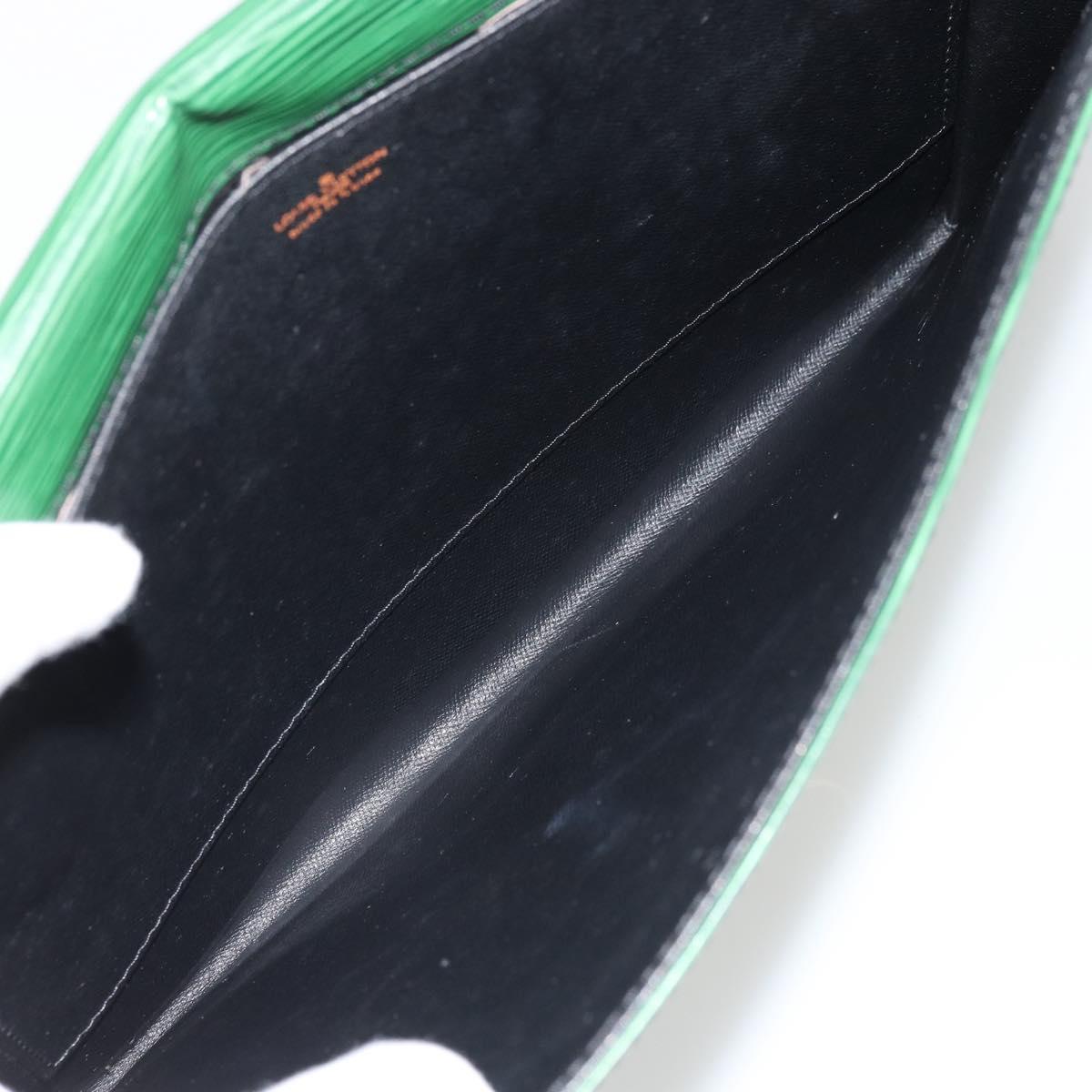 LOUIS VUITTON Epi Jena Clutch Bag Green M52724 LV Auth 177164A
