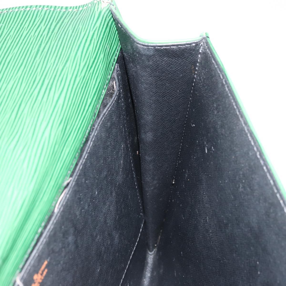 LOUIS VUITTON Epi Jena Clutch Bag Green M52724 LV Auth 177164A