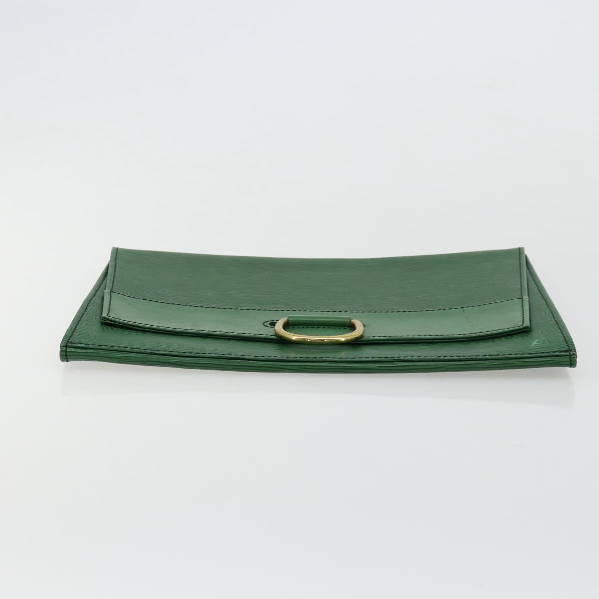 LOUIS VUITTON Epi Jena Clutch Bag Green M52724 LV Auth 177164A