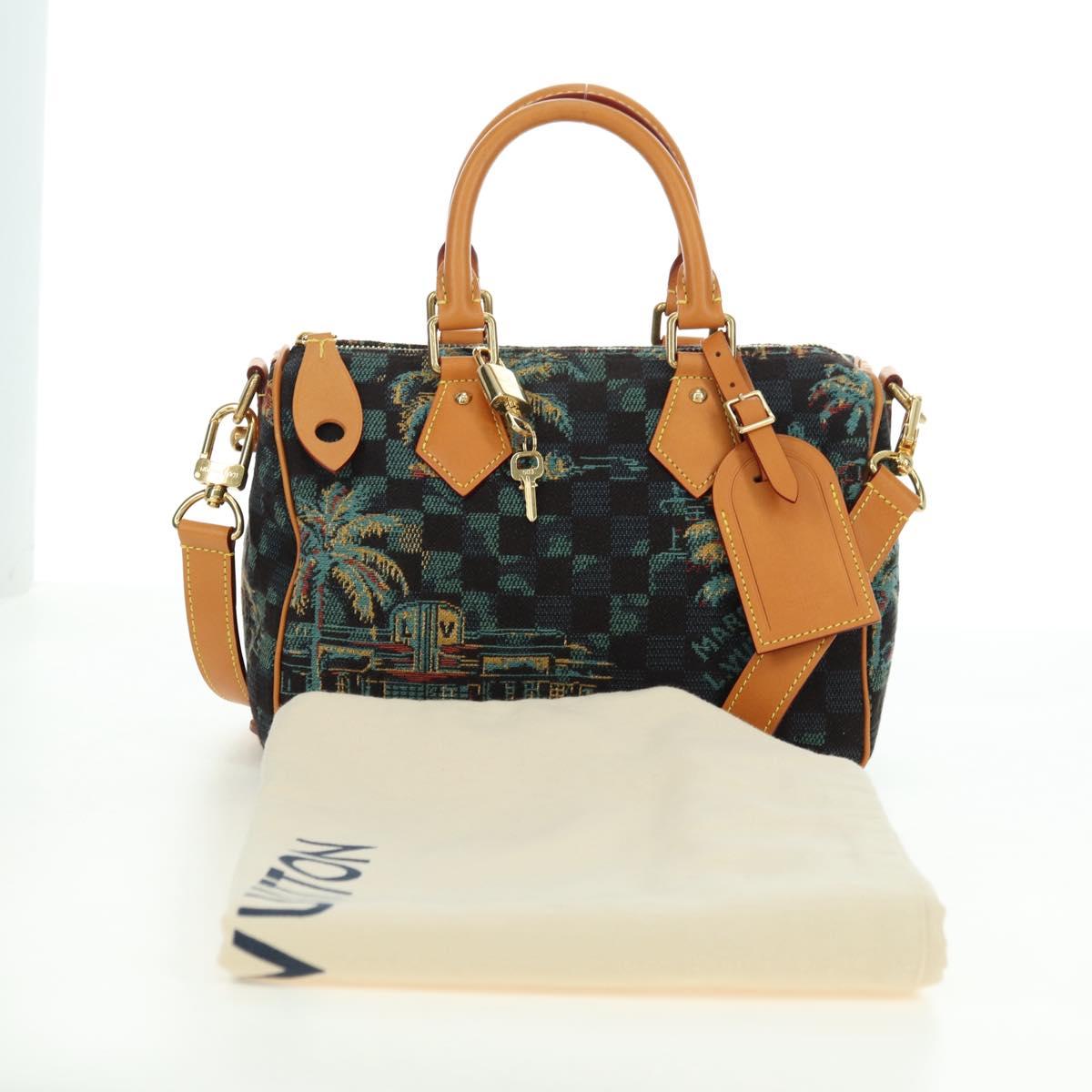 LOUIS VUITTON Damier Palm Tree Speedy Bandouliere 25 Bag N00225 LV Auth 177167SM