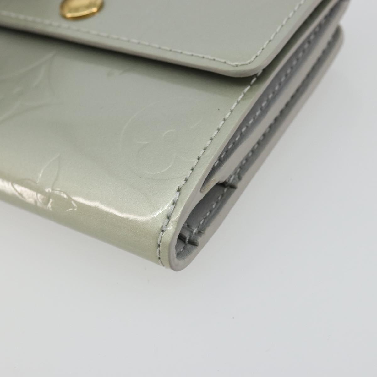 LOUIS VUITTON Monogram Vernis Ludlow Coin Purse Gris M91161 LV Auth 177170A